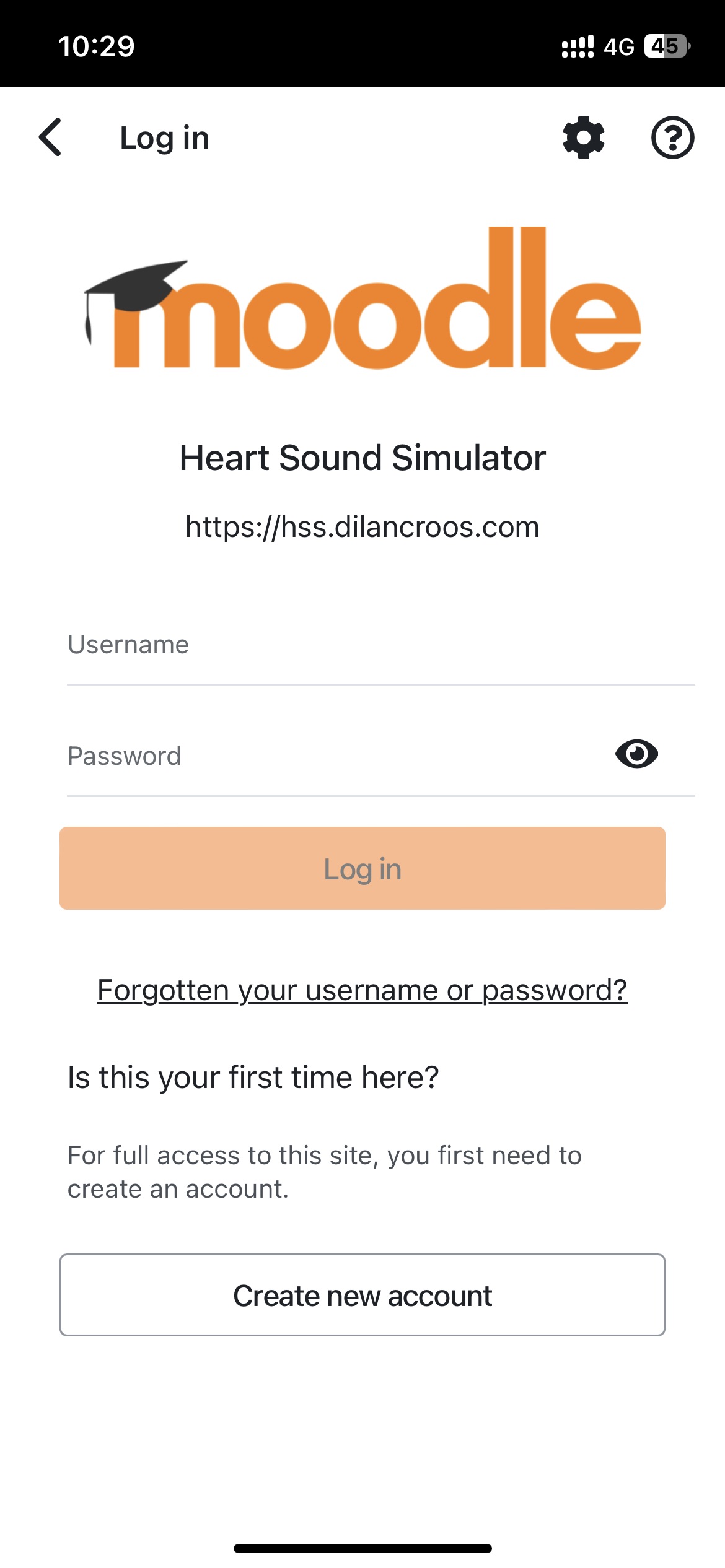 Heart Sound Simulator mobile screen one
