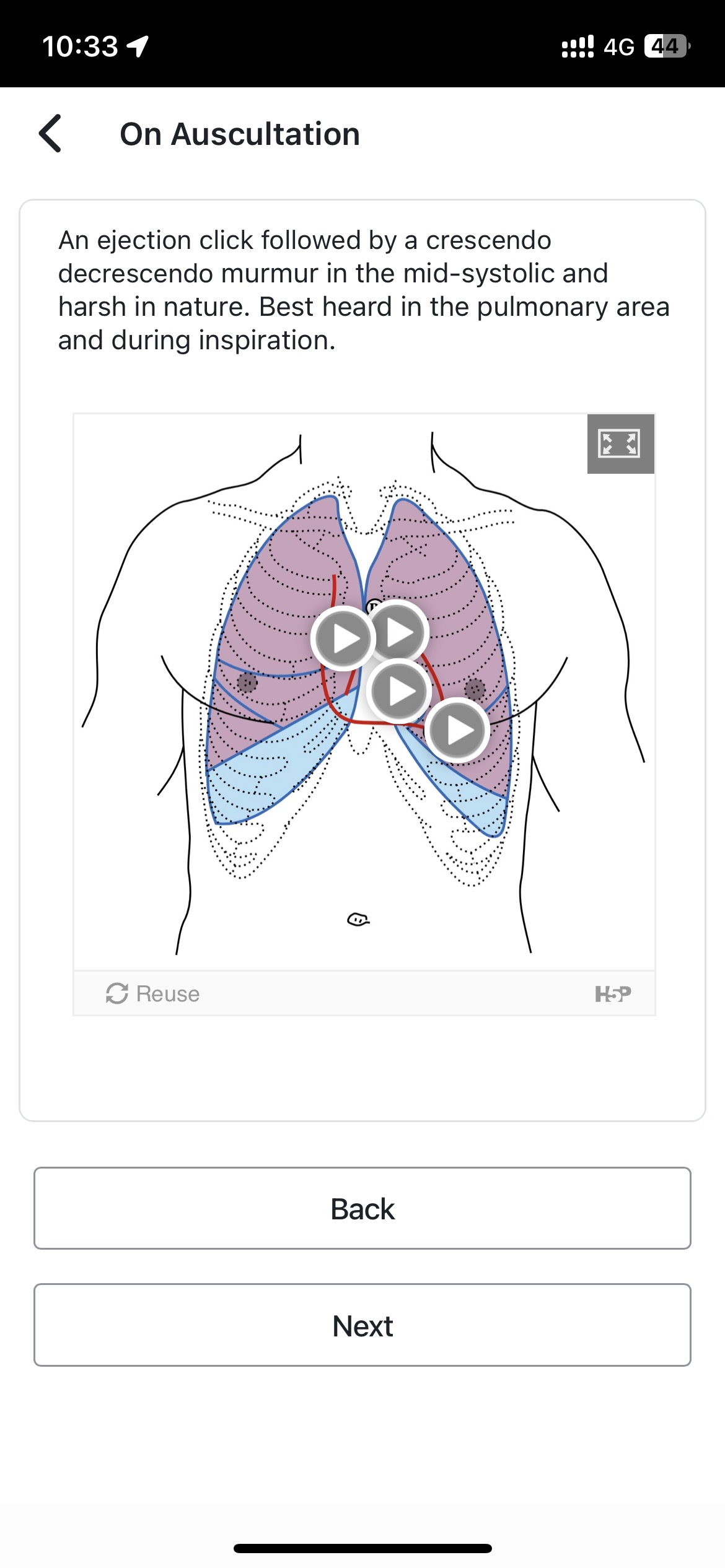 Heart Sound Simulator mobile screen three